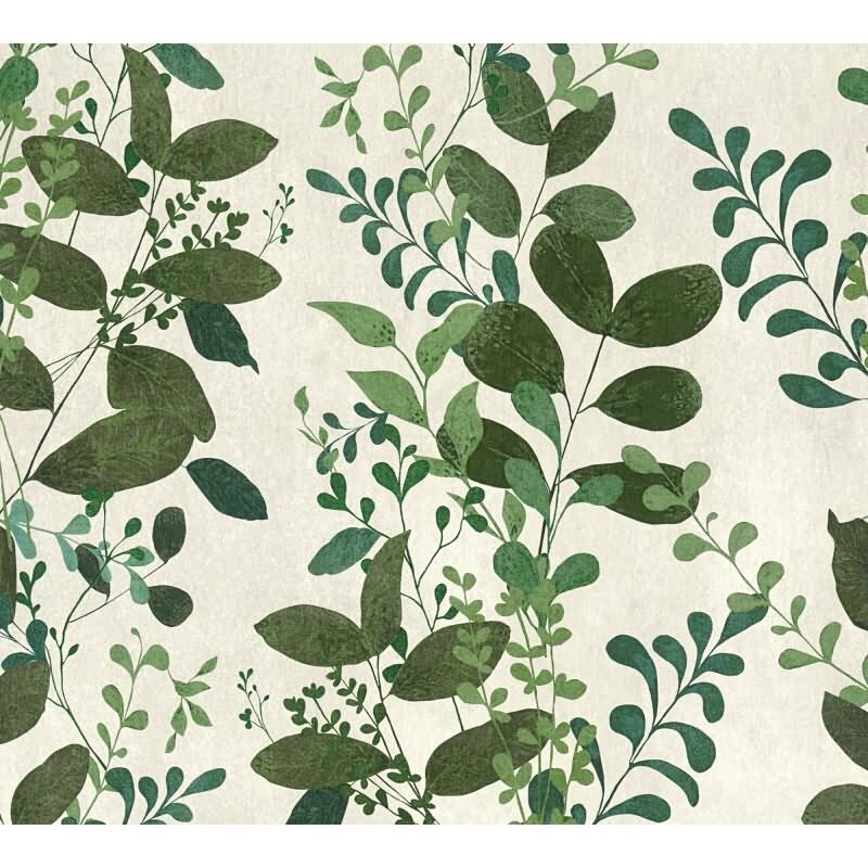 Hochwertige Vliestapete Blätter & Zweige Grau & Weiß - Pintwalls III (KG-176977)