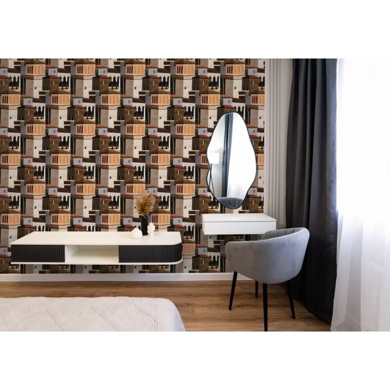 Edle Vliestapete mit Orientalisch & marokkanisch in Weiß & Beige (Pintwalls III) (KG-176979)