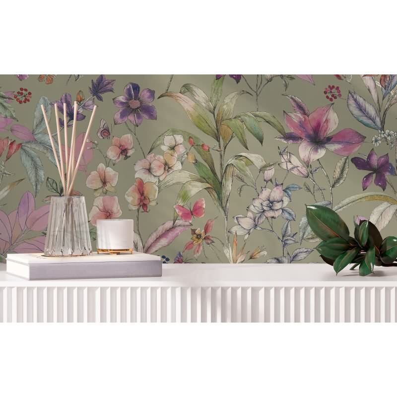 Vliestapete Grün Blumen / Floral - Pintwalls III Edition von AS-Creation (KG-176981)