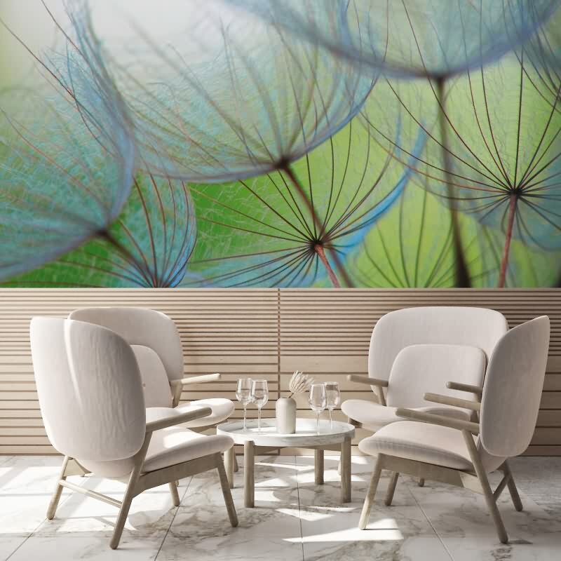 Grau Blumen / Floral-Design Vliestapete - WALL LOVE Kollektion (KG-176991)