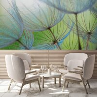 Grau Blumen / Floral-Design Vliestapete - WALL LOVE...