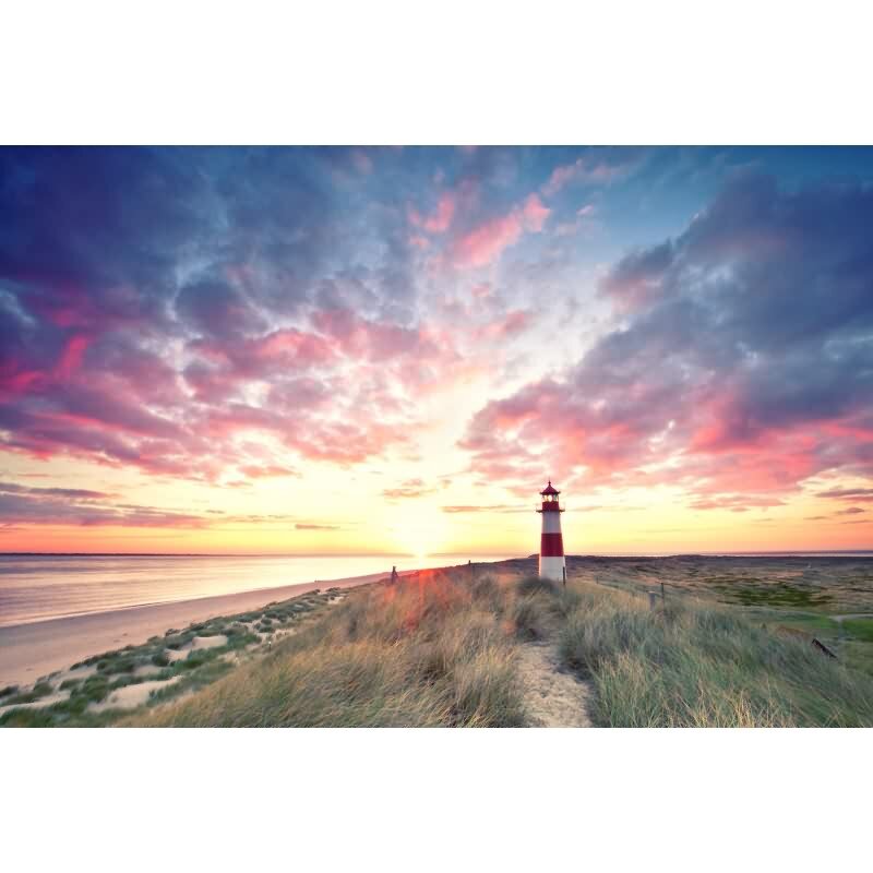 Premium Vliestapete Maritim & nautisch Blau mit Gelb - WALL LOVE (KG-176995)