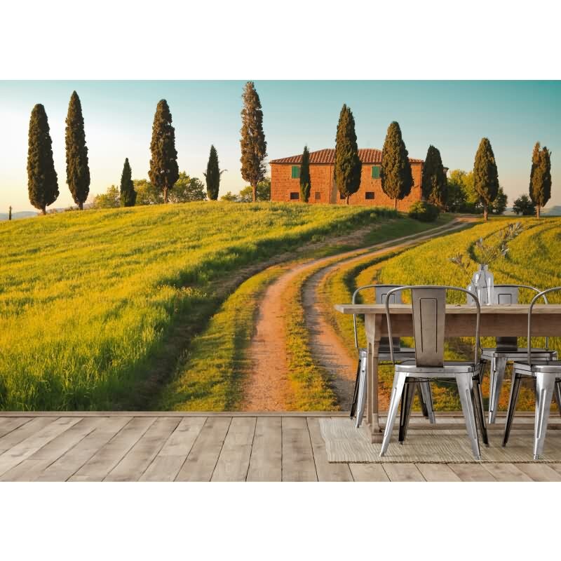 Stilvolle Blumen / Floral-Tapete Blau mit Braun aus WALL LOVE (KG-177001)