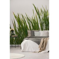 Elegante Vliestapete Gr&uuml;n-Blumen / Floral - Exklusiv...