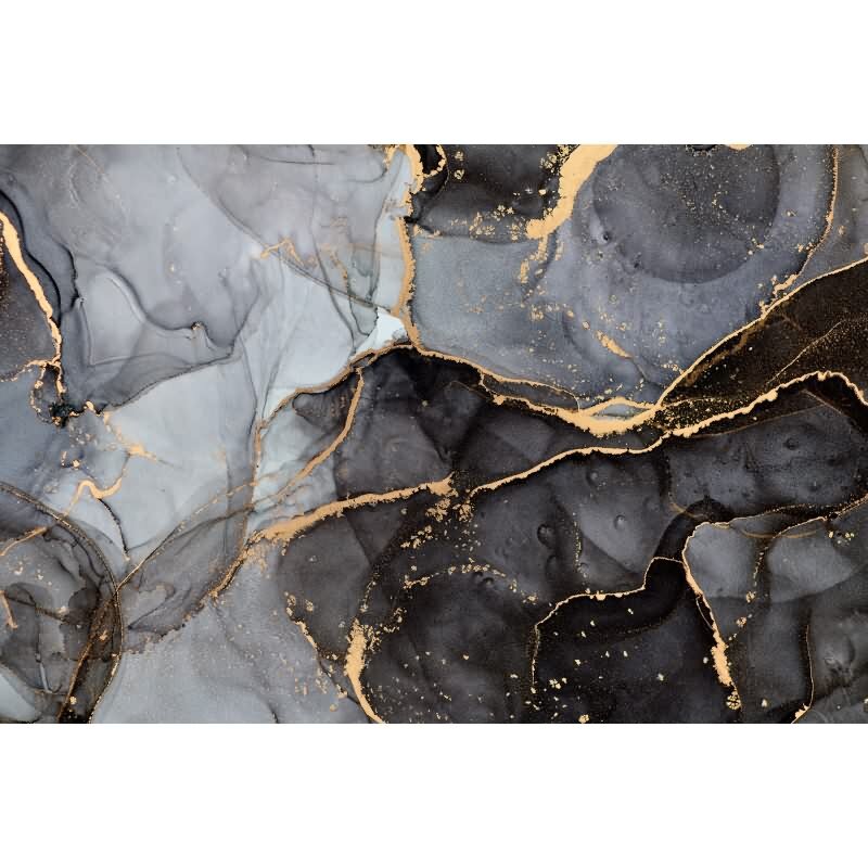 Edle Vliestapete mit Marmor in Gold & Grau (WALL LOVE) (KG-177003)