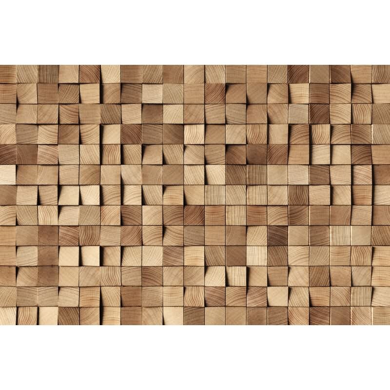 Edle Vliestapete mit Mosaik in Beige & Braun (WALL LOVE) (KG-177004)