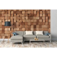 Edle Vliestapete mit Mosaik in Beige & Braun (WALL...