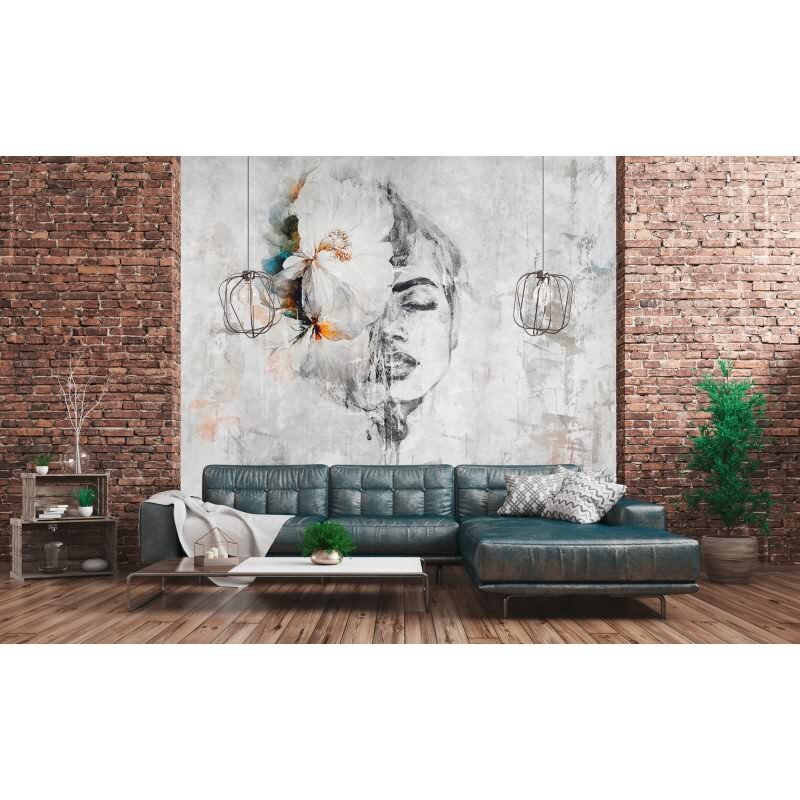 Elegante Vliestapete Grau-Used Look & Shabby Chic - Exklusiv WALL LOVE (KG-177005)