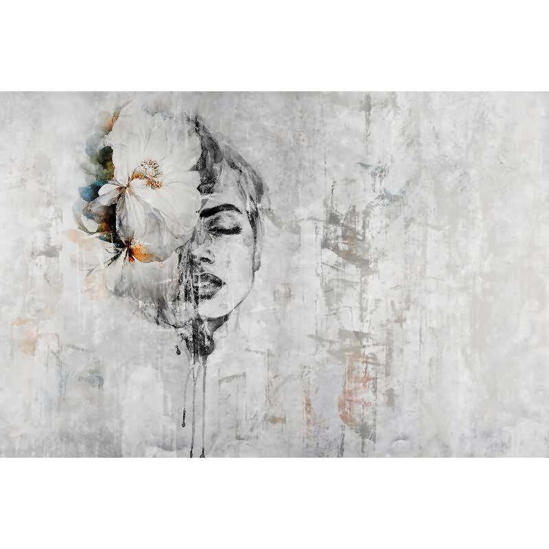 Elegante Vliestapete Grau-Used Look & Shabby Chic - Exklusiv WALL LOVE (KG-177005)