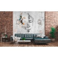 Elegante Vliestapete Grau-Used Look &amp; Shabby Chic -...