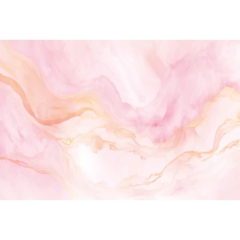 Edle Vliestapete mit Marmor in Gold & Rosa (WALL LOVE) (KG-177010)