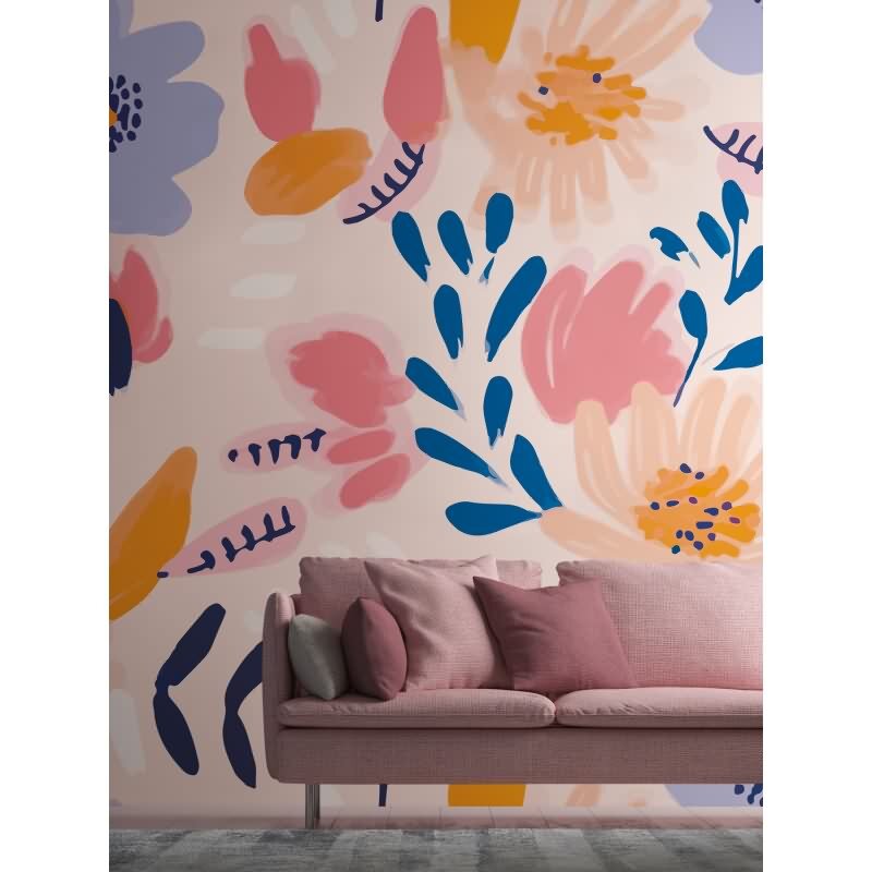 Grafik & Geometrie-Muster Vliestapete im Blau-Ton - WALL LOVE Serie (KG-177020)