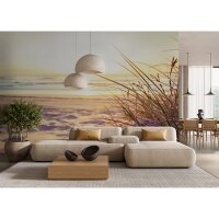 Landschaft Vliestapete in Beige &amp; Blau - WALL LOVE...