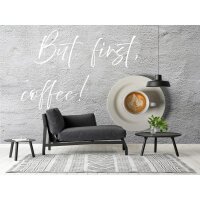 Hochwertige Vliestapete Text &amp; Buchstaben Beige &amp;...