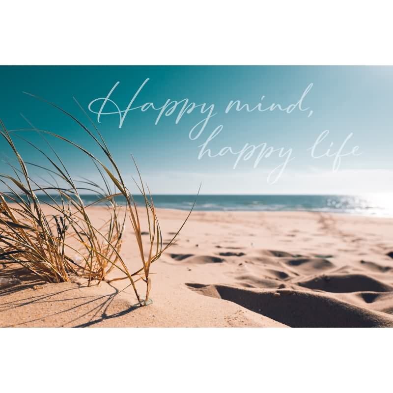 Stilvolle Text & Buchstaben-Tapete Beige mit Blau aus WALL LOVE (KG-177033)