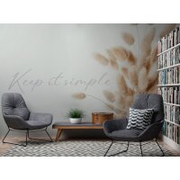 Text &amp; Buchstaben-Muster Vliestapete im Beige-Ton -...