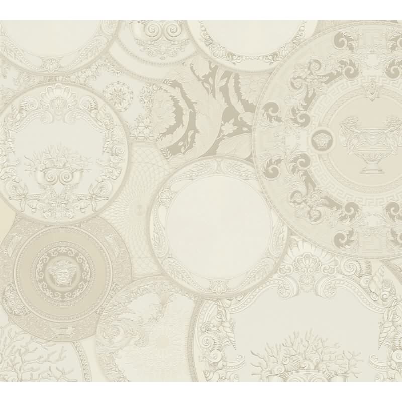 Elegante Vliestapete Beige-Art Déco - Exklusiv Versace 6 (KG-177036)