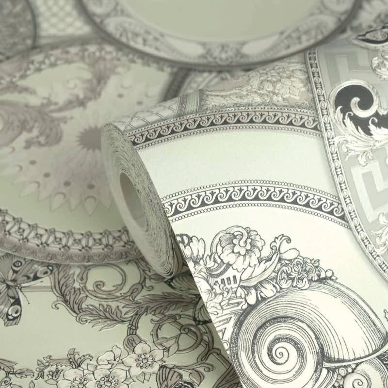 Grün Art Déco-Design Vliestapete - Versace 6 Kollektion (KG-177037)