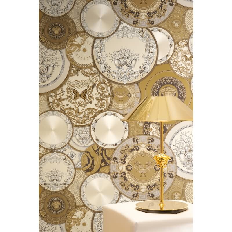 Elegante Vliestapete Gold-Art Déco - Exklusiv Versace 6 (KG-177038)