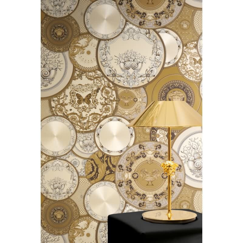 Elegante Vliestapete Gold-Art Déco - Exklusiv Versace 6 (KG-177038)