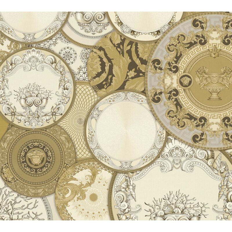 Elegante Vliestapete Gold-Art Déco - Exklusiv Versace 6 (KG-177038)