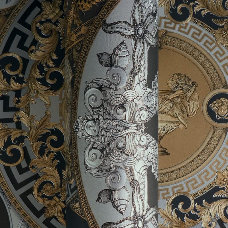 Elegante Vliestapete Schwarz-Art Déco - Exklusiv Versace 6 (KG-177039)