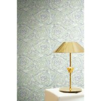 Art D&eacute;co Vliestapete in Gr&uuml;n &amp; Wei&szlig;...