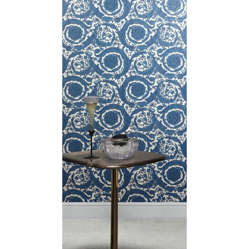 Vliestapete Blau Art Déco - Versace 6 Edition von AS-Creation (KG-177043)