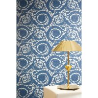 Vliestapete Blau Art D&eacute;co - Versace 6 Edition von...
