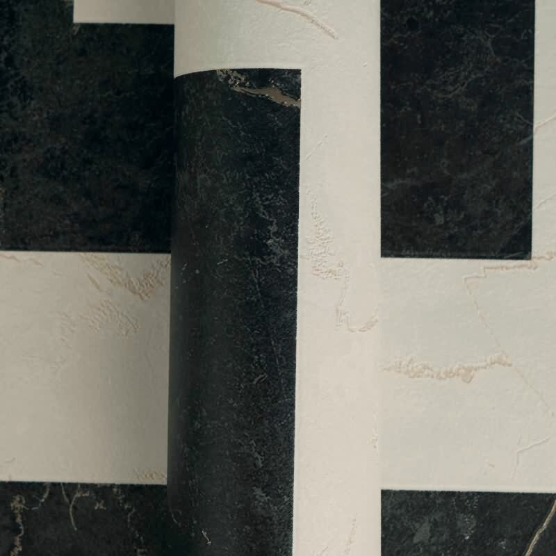 Edle Vliestapete mit Marmor in Schwarz & Weiß (Versace 6) (KG-177044)