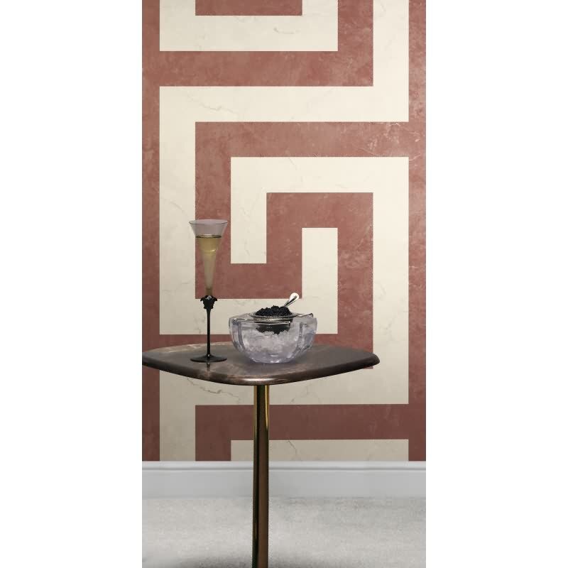 Elegante Vliestapete Rot-Marmor - Exklusiv Versace 6 (KG-177045)