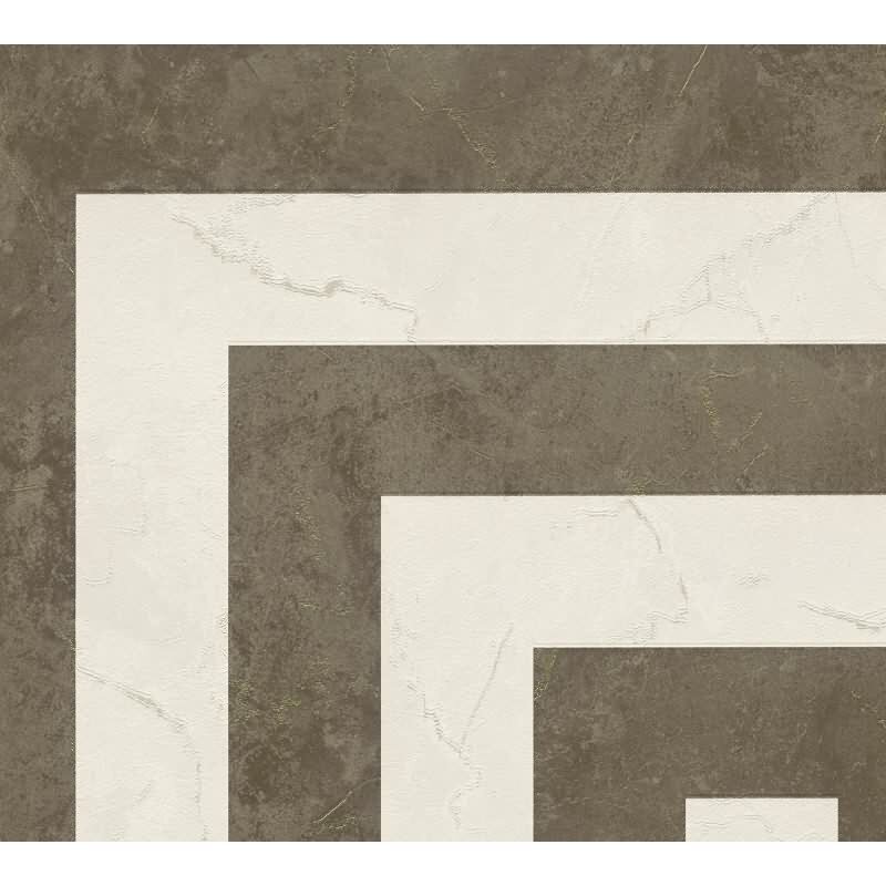 Stilvolle Marmor-Tapete Braun mit Beige aus Versace 6 (KG-177047)