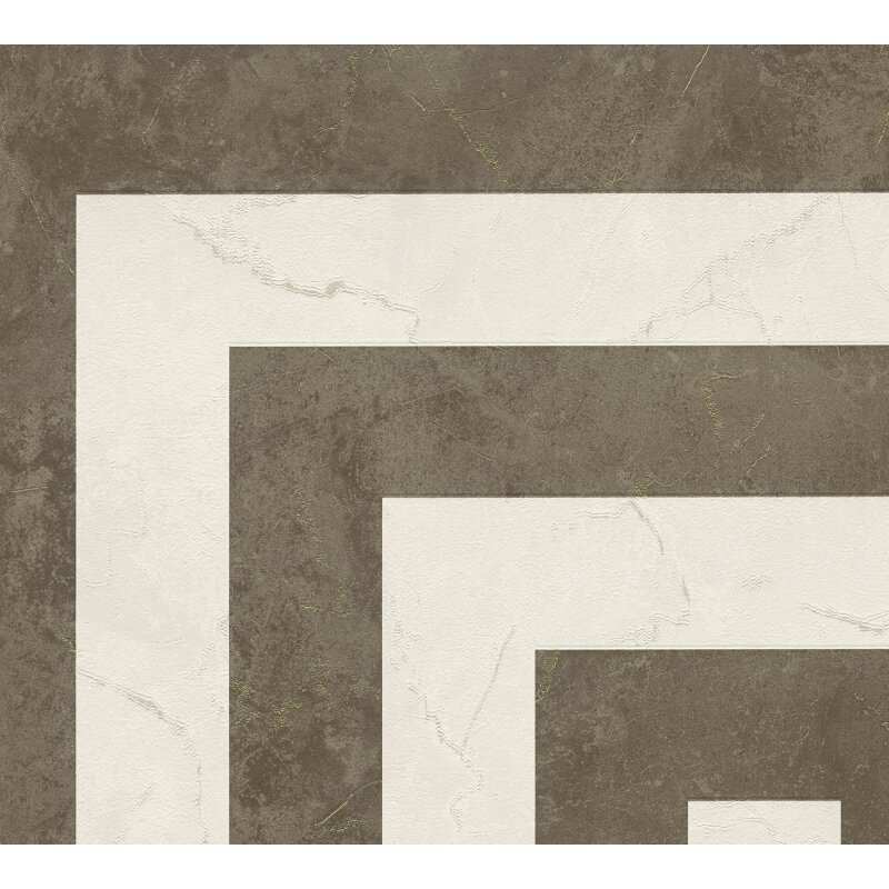 Stilvolle Marmor-Tapete Braun mit Beige aus Versace 6 (KG-177047)