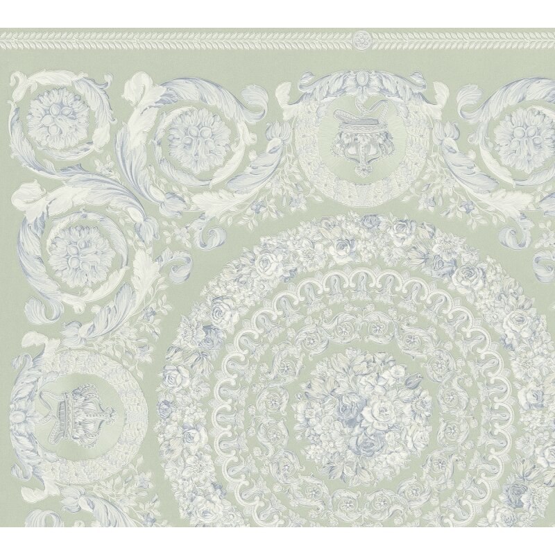 Grün Art Déco-Design Vliestapete - Versace 6 Kollektion (KG-177053)