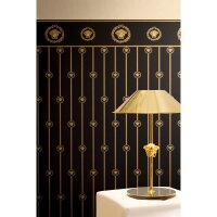 Premium Vliestapete Art D&eacute;co Schwarz mit Gold -...