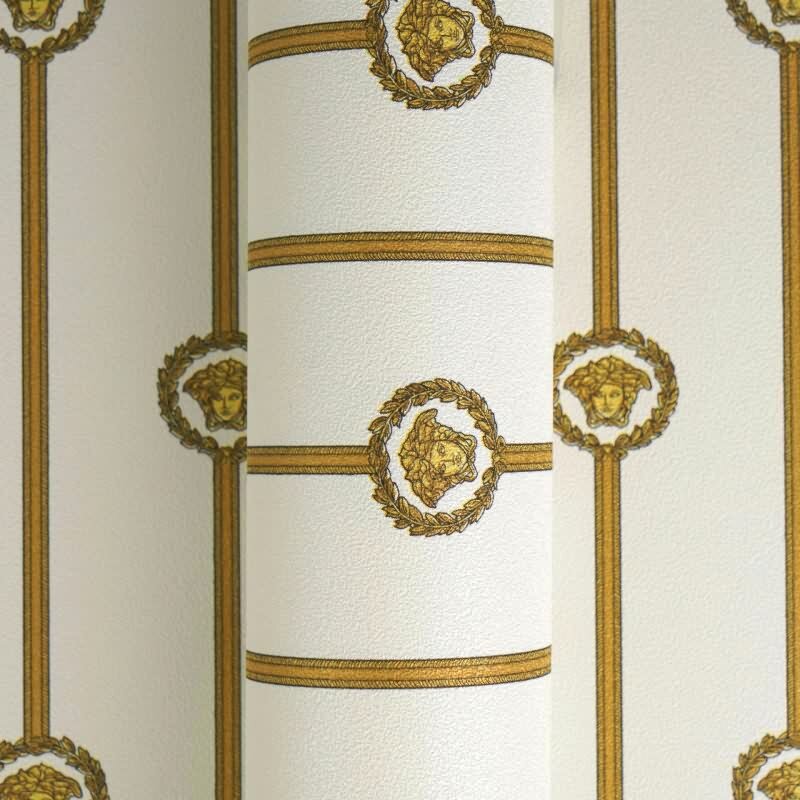 Elegante Vliestapete Weiß-Art Déco - Exklusiv Versace 6 (KG-177056)