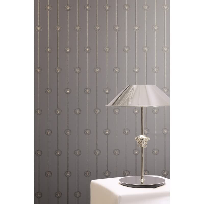 Elegante Vliestapete Grau-Art Déco - Exklusiv Versace 6 (KG-177059)