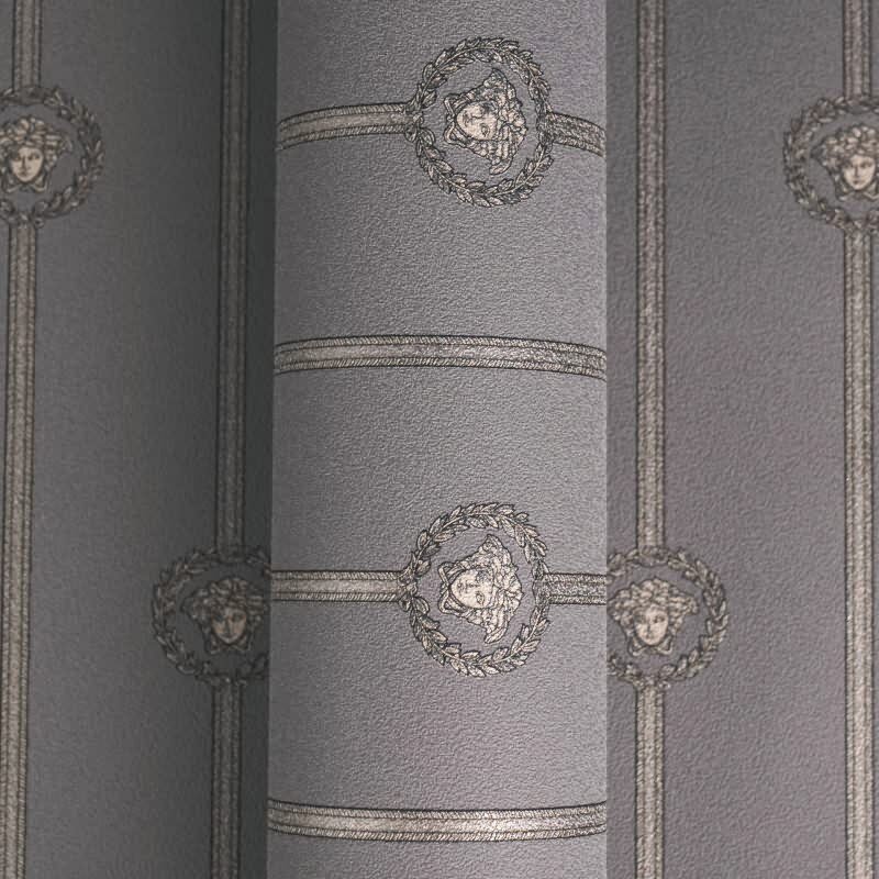 Elegante Vliestapete Grau-Art Déco - Exklusiv Versace 6 (KG-177059)