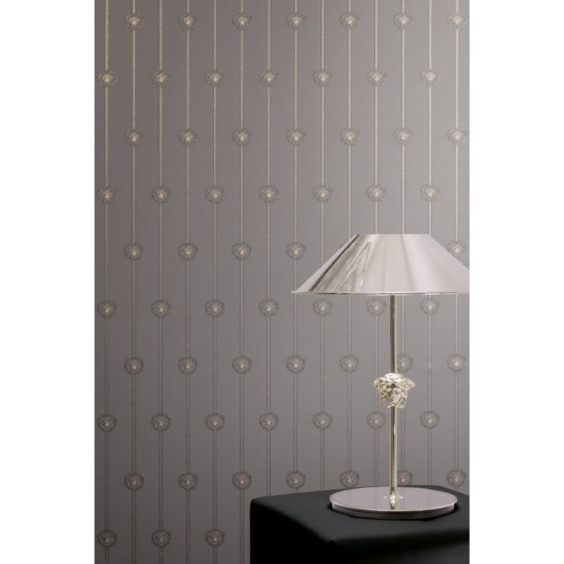 Elegante Vliestapete Grau-Art Déco - Exklusiv Versace 6 (KG-177059)
