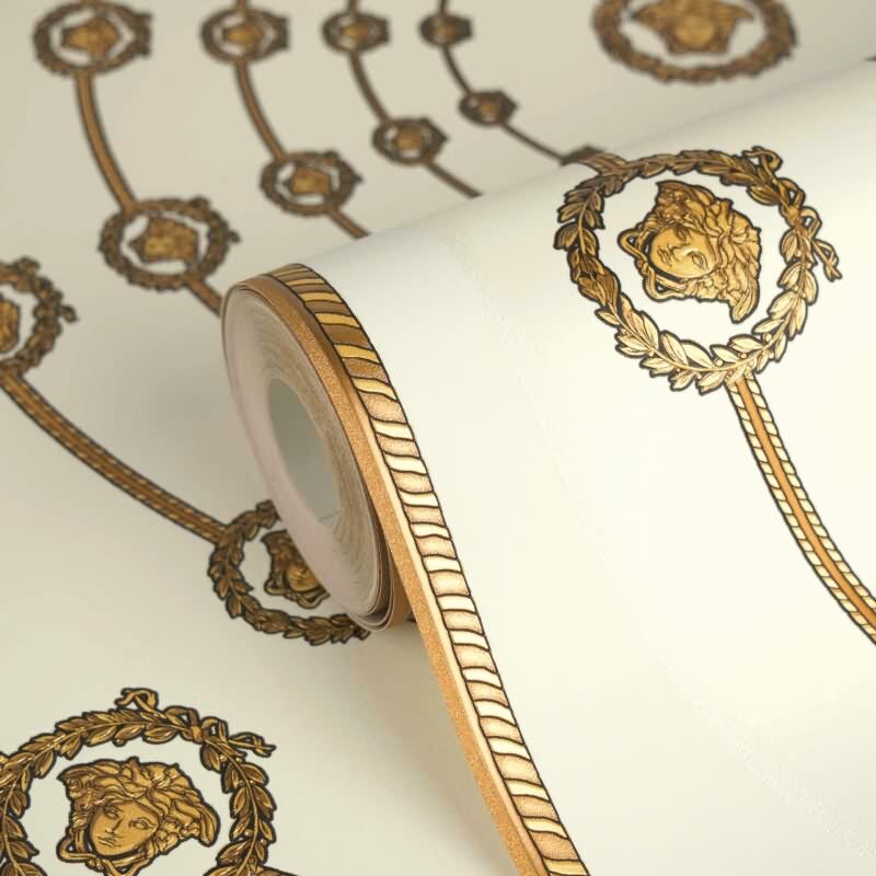 Weiß Art Déco-Design Vliestapete - Versace 6 Kollektion (KG-177061)