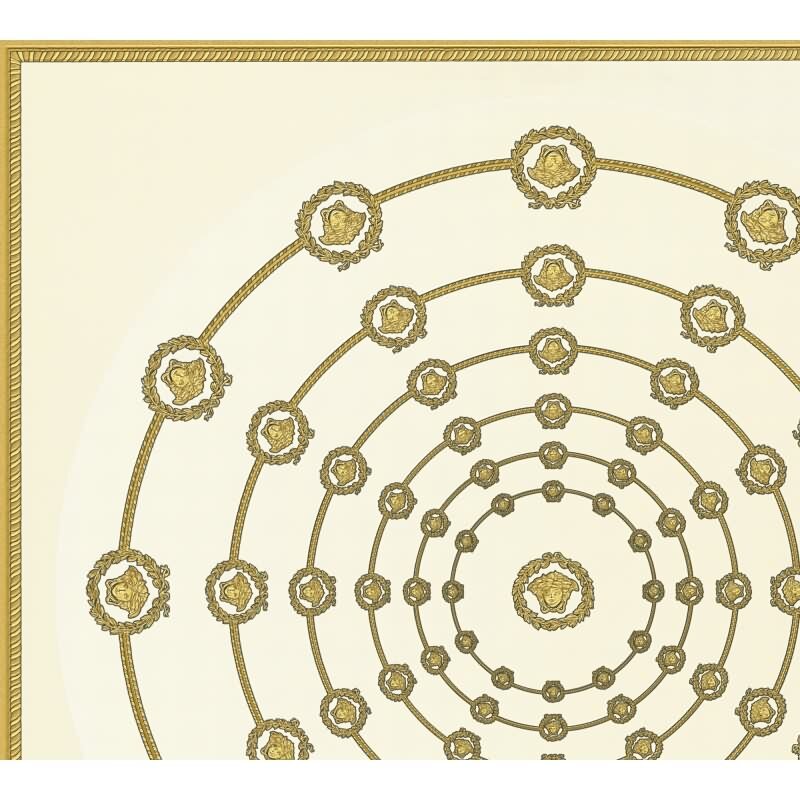 Weiß Art Déco-Design Vliestapete - Versace 6 Kollektion (KG-177061)