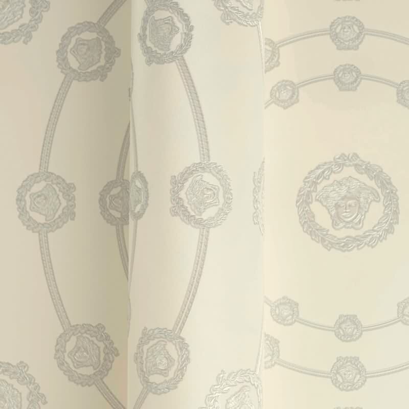 Grau Art Déco-Design Vliestapete - Versace 6 Kollektion (KG-177062)