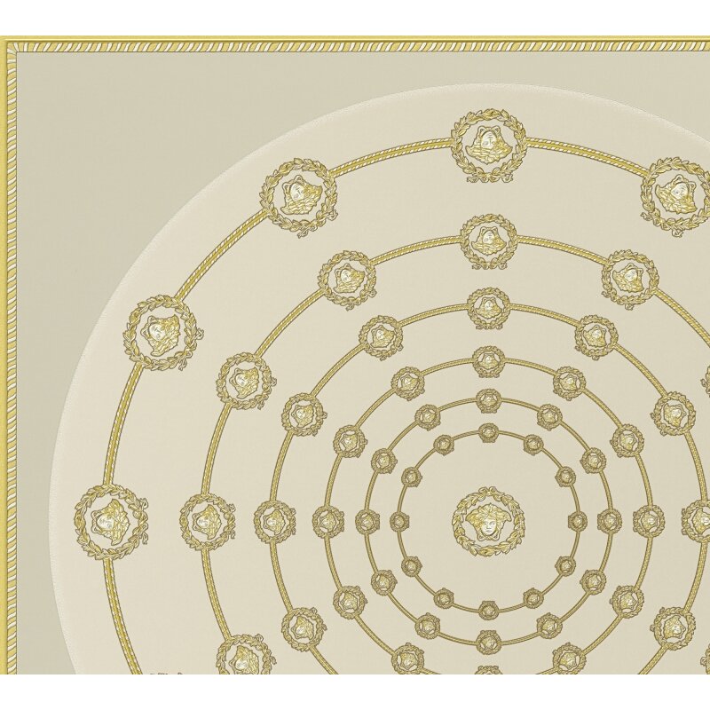 Edle Vliestapete mit Art Déco in Beige & Grau (Versace 6) (KG-177063)