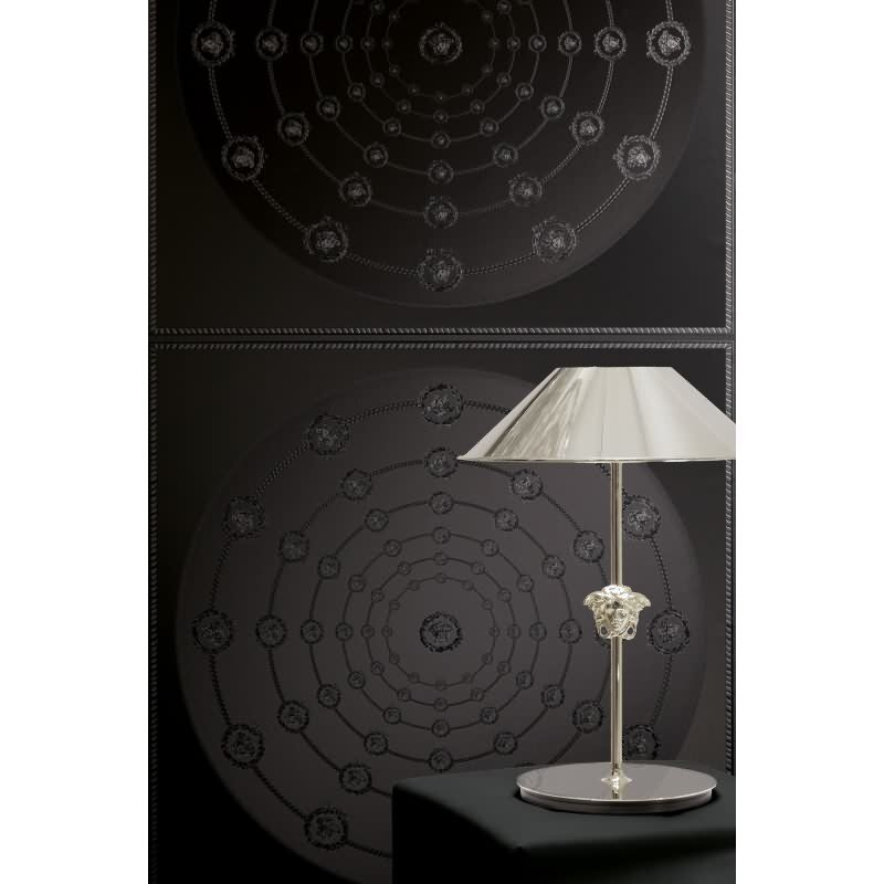 Art Déco-Muster Vliestapete im Schwarz-Ton - Versace 6 Serie (KG-177066)