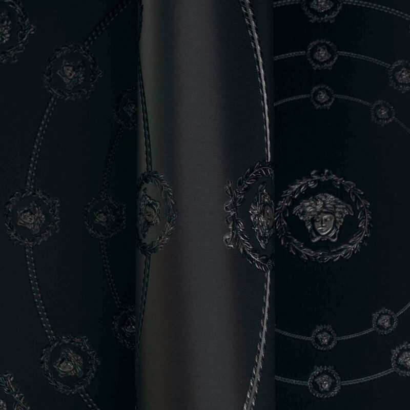 Art Déco-Muster Vliestapete im Schwarz-Ton - Versace 6 Serie (KG-177066)