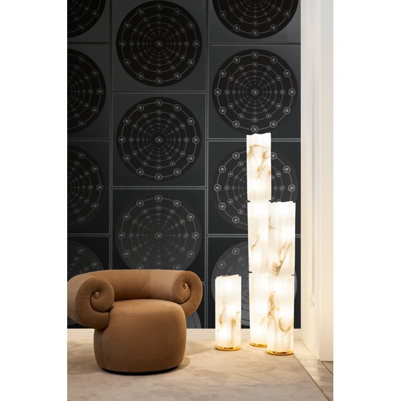 Art Déco-Muster Vliestapete im Schwarz-Ton - Versace 6 Serie (KG-177066)