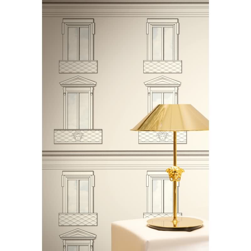 Beige Muster-Design Vliestapete - Versace 6 Kollektion (KG-177068)