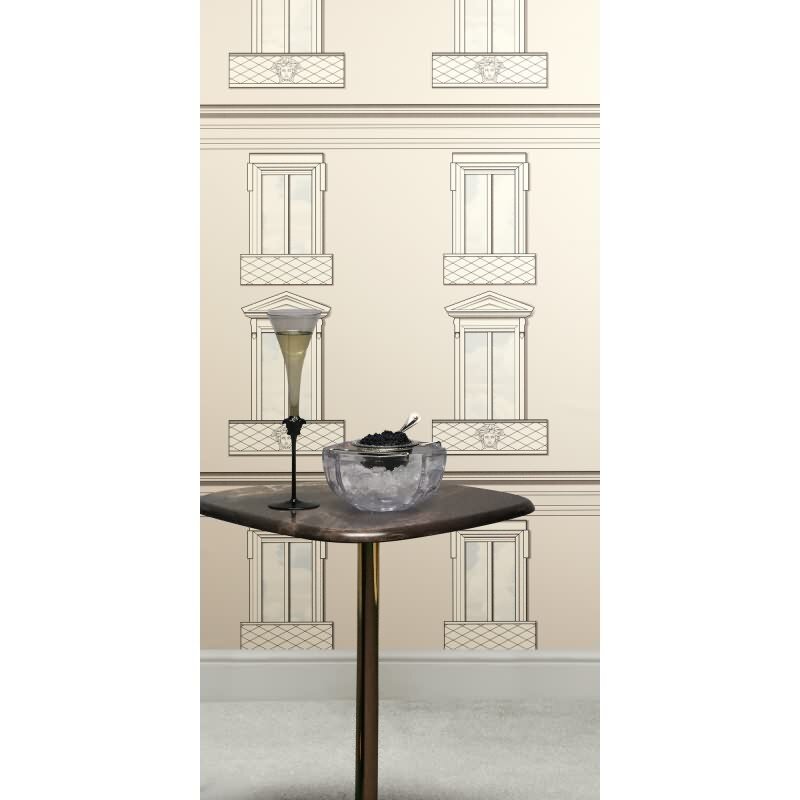Beige Muster-Design Vliestapete - Versace 6 Kollektion (KG-177068)