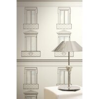 Edle Vliestapete mit Muster in Wei&szlig; &amp; Grau...