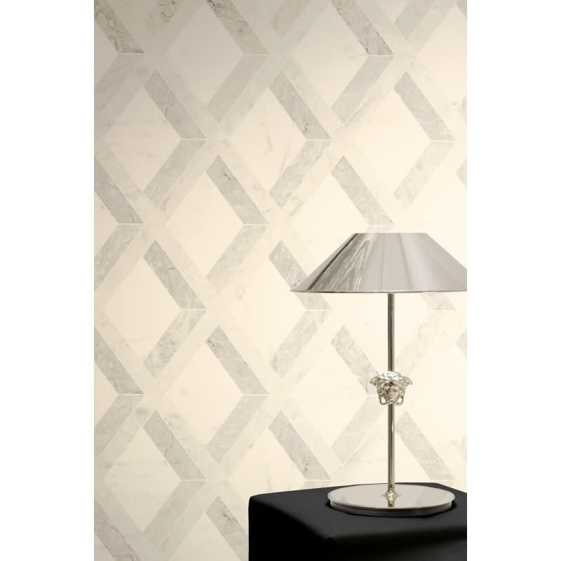 Premium Vliestapete Marmor Grau mit Weiß - Versace 6 (KG-177070)